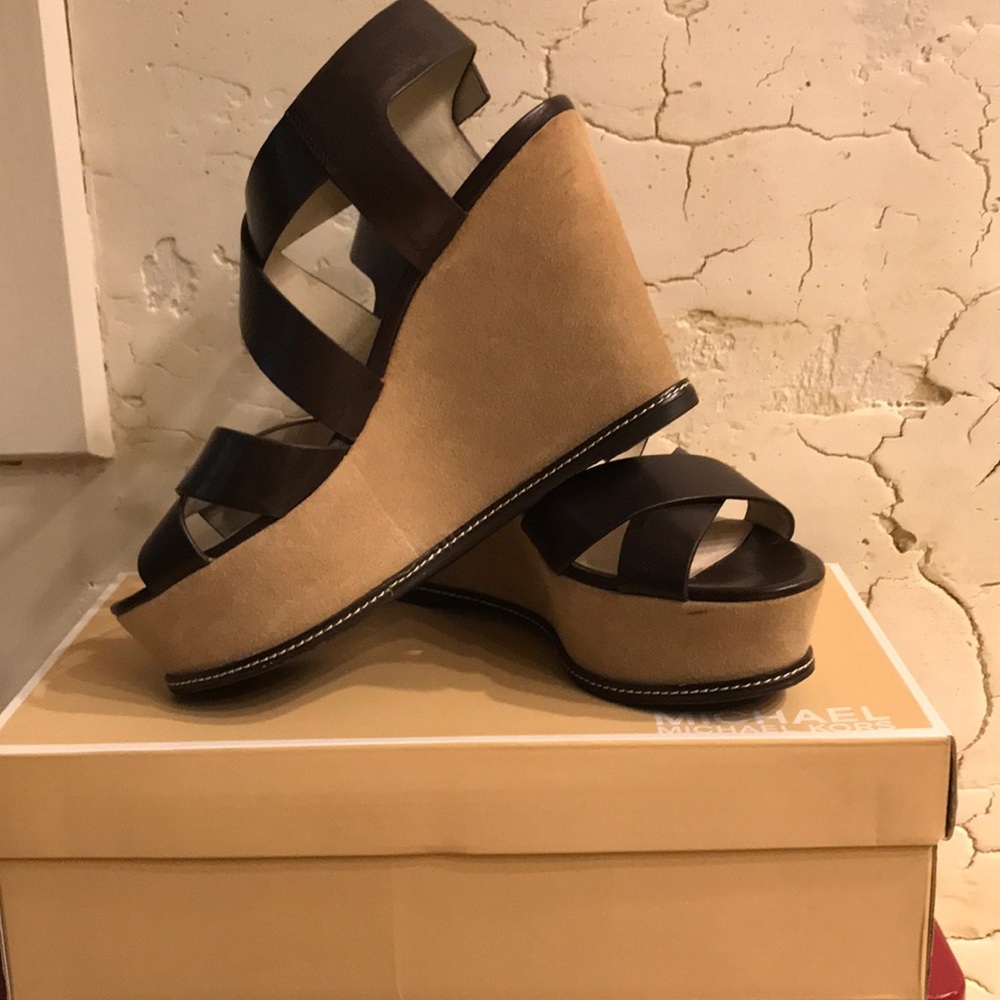 Michael Kors platform wedge shoe